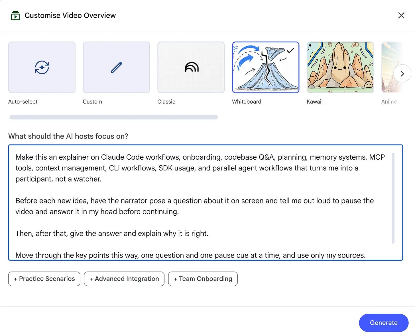 Steering prompt that makes the video pause and quiz you Steering prompt that makes the video pause and quiz you
