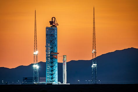 Various images of the Zhuque-3 first-stage booster test article.