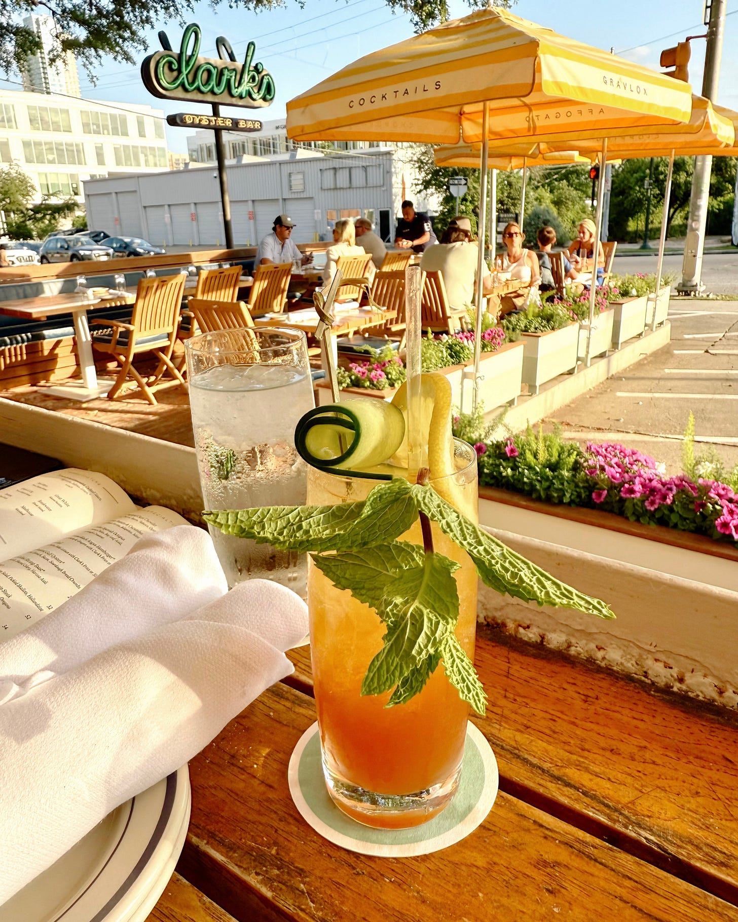 Photo of the Pimm's Cup at Clark's Oyster Bar