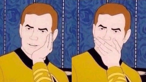 Sarcastically surprised Kirk Meme Generator - Piñata Farms - The best meme  generator and meme maker for video & image memes