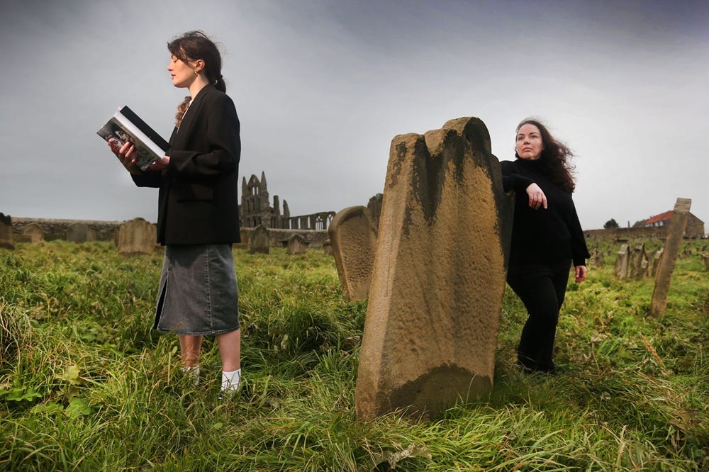 Leticia Lentini, publisher at the Crow Emporium in Whitby (right) with Kirsty Maclennan (left) who illustrated The Crow Emporium's special edition of Dracula. Photo credit: Lorne Campbell, Guzelian Pictures Leticia Lentini, publisher at the Crow Emporium in Whitby (right) with Kirsty Maclennan (left) who illustrated The Crow Emporium's special edition of Dracula. Photo credit: Lorne Campbell, Guzelian Pictures