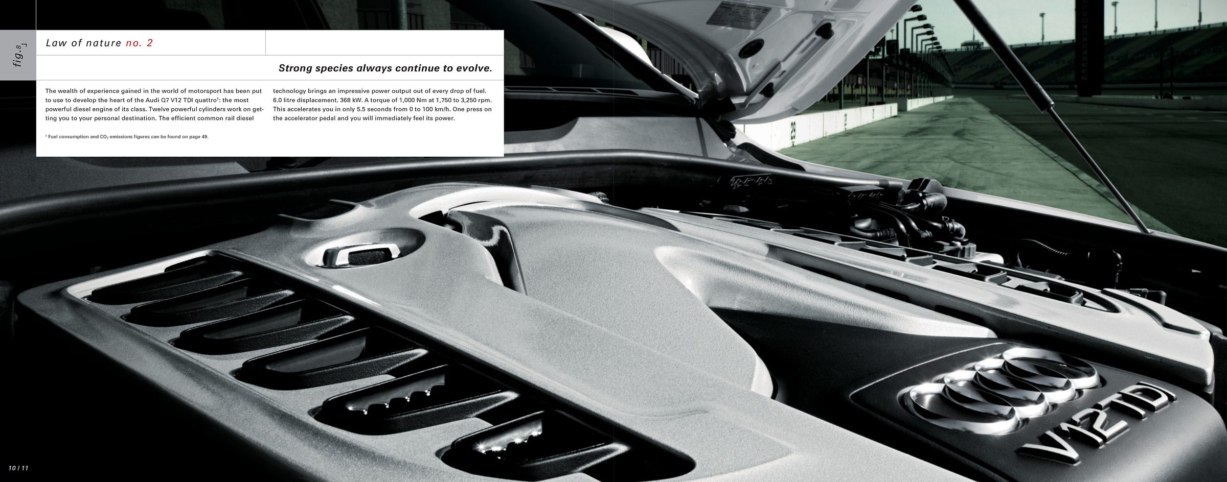 Audi Q7 V12 TDI quattro 2011 brochure engine