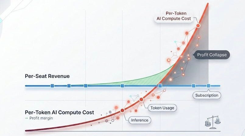 The AI Subsidy Era Ends. Microsoft canceled internal Claude Code (Anthropic)  licenses due to unsustainable token costs, while Uber exhausted its entire  2026 AI budget in four months. To counter soaring expenses,