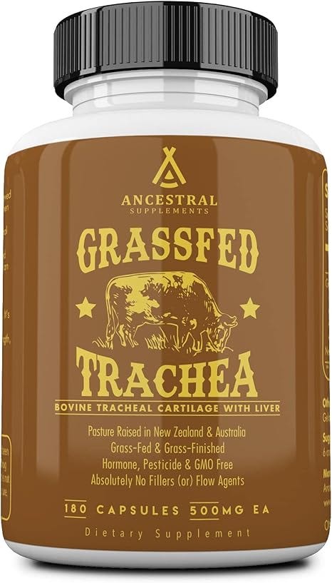 Amazon.com: Ancestral Supplements Grass Fed Beef Tracheal Cartilage ...