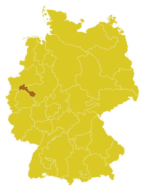 A map of German Catholic dioceses showing the location of Essen diocese. WikiNight via Wikimedia (CC BY-SA 3.0).