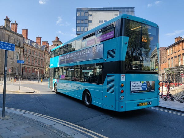 Arriva Bus advertising Franklin Graham's God loves you tour