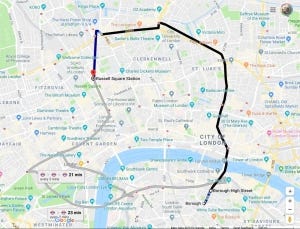 British Museum route