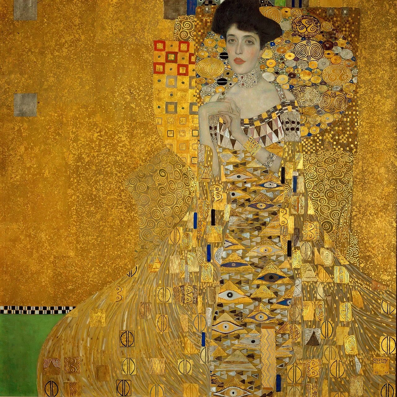 Gustav Klimt, Portrait of Adele Bloch Bauer I, 1907 Gustav Klimt, Portrait of Adele Bloch Bauer I, 1907