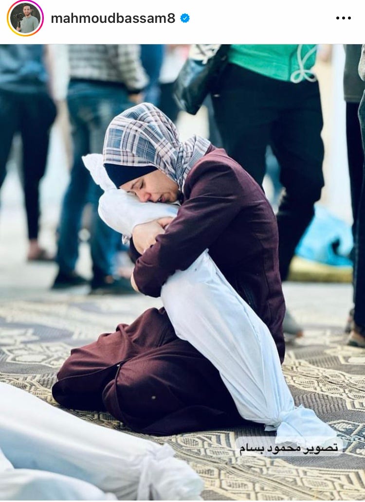 Palestinian mother and child