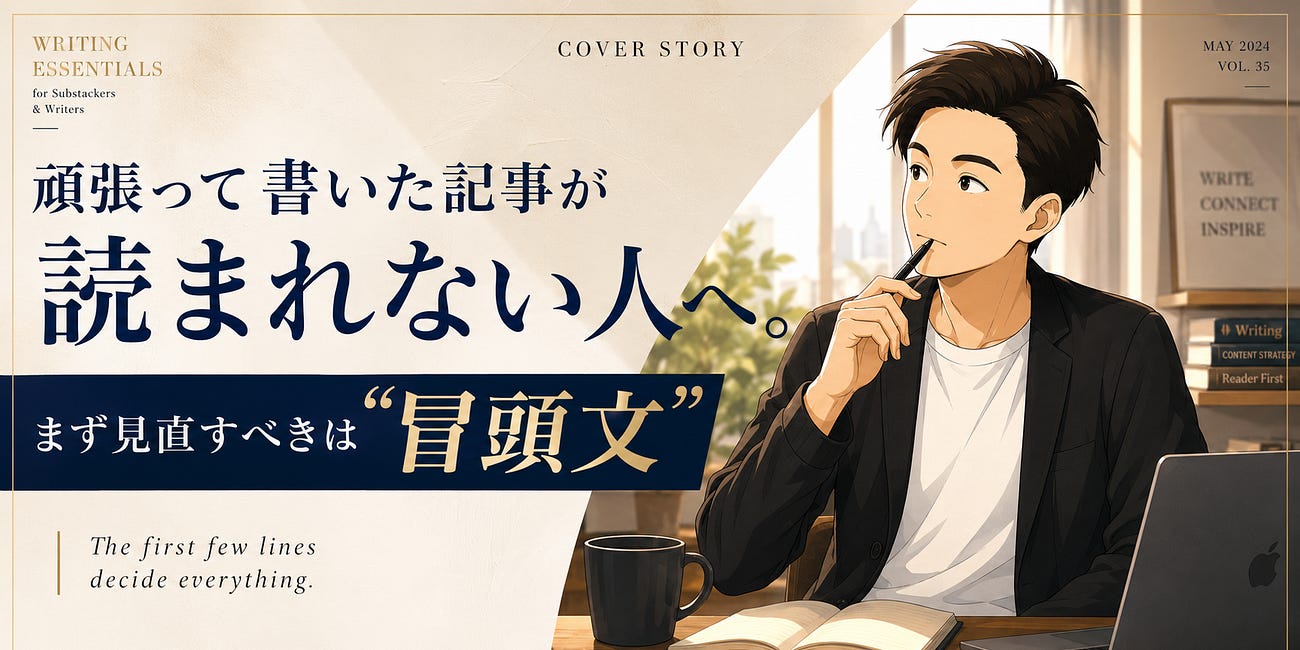 「内容は悪くないのに読まれない…」を解決する冒頭文の型とは?
