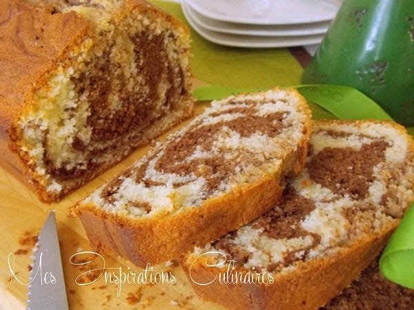 Cake marbré chocolat vanille ultra moelleux – recette facile et inratable