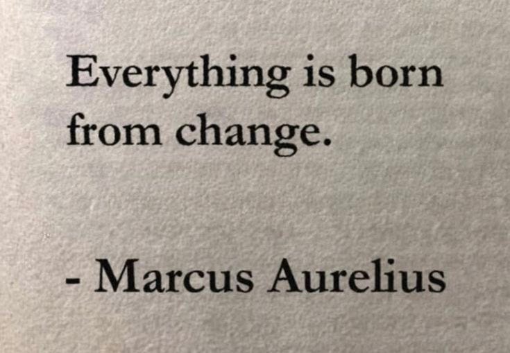 This may contain: an old typewriter with the quote everything is born from change - marcus aurelius This may contain: an old typewriter with the quote everything is born from change - marcus aurelius