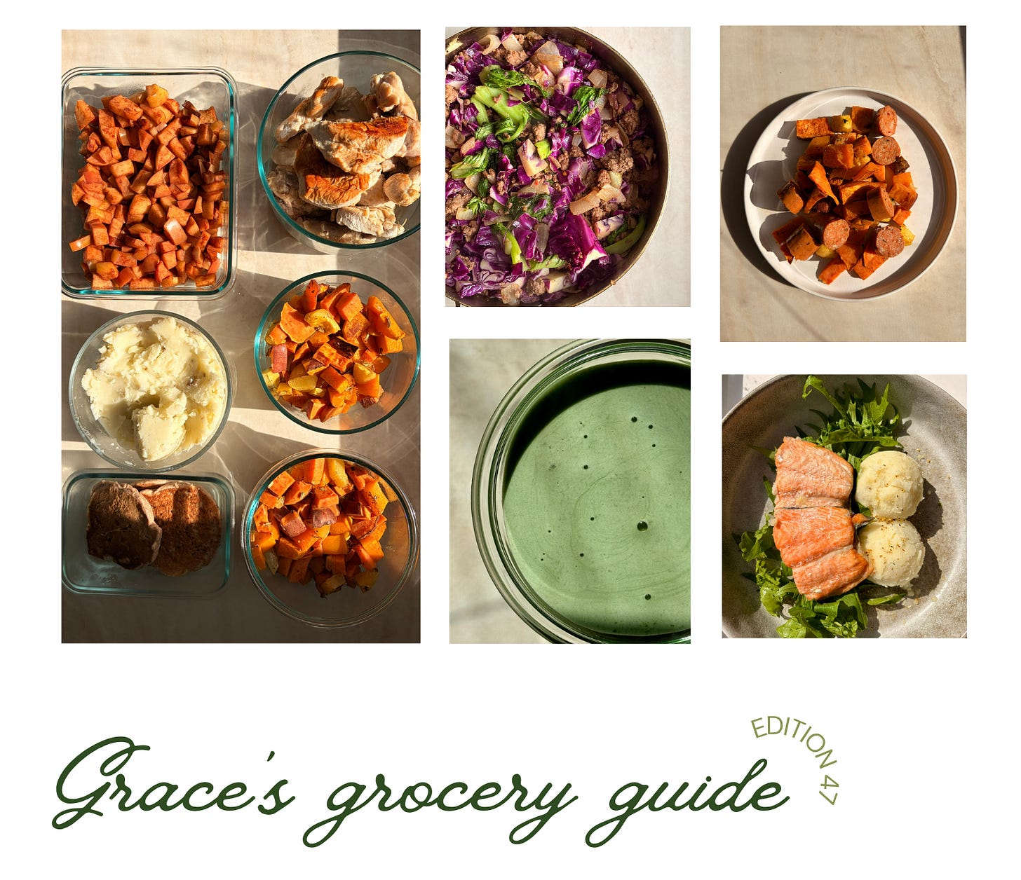 a healthy week of meals with smoothies, stir fry, salmon plates, and more (all gluten-free and dairy-free)