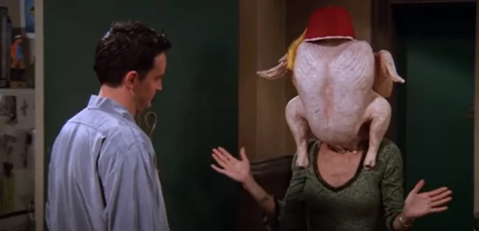 FRIENDS Monica Turkey Head