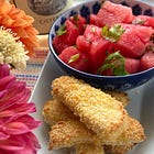 Halloumi Fries and Watermelon Salad