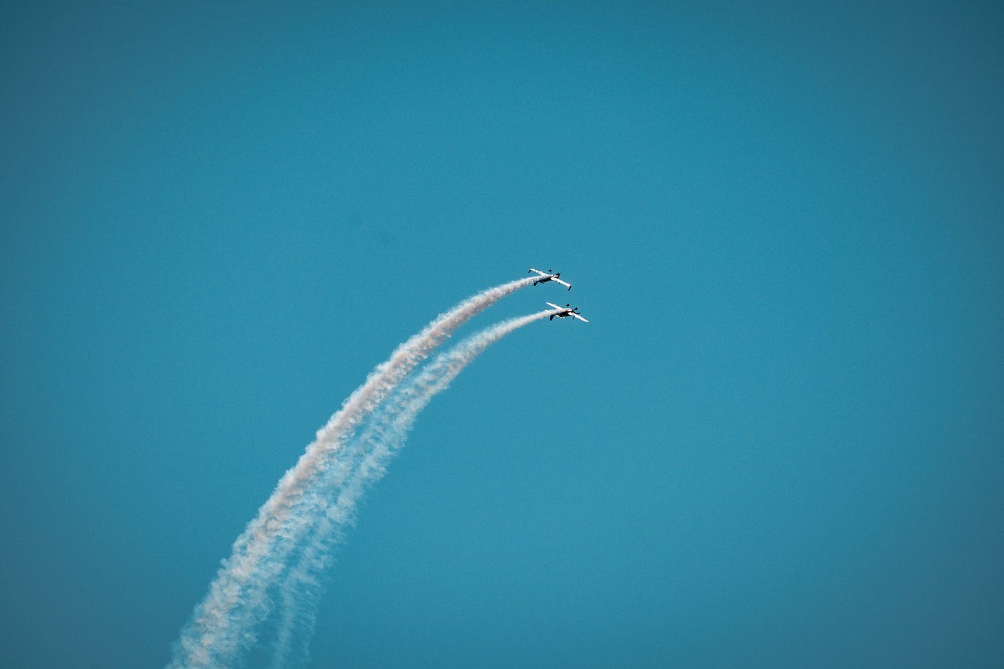 Two Aircraft Performing Aerobatic Flight