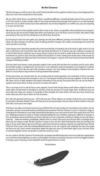 rachel letter be the clarence campaign letter