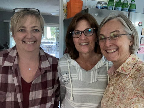 pictures of author with her friends in groups