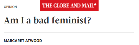 "Am I a bad feminist?"
