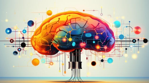 Premium AI Image | Flat design vectorstyle image of brain