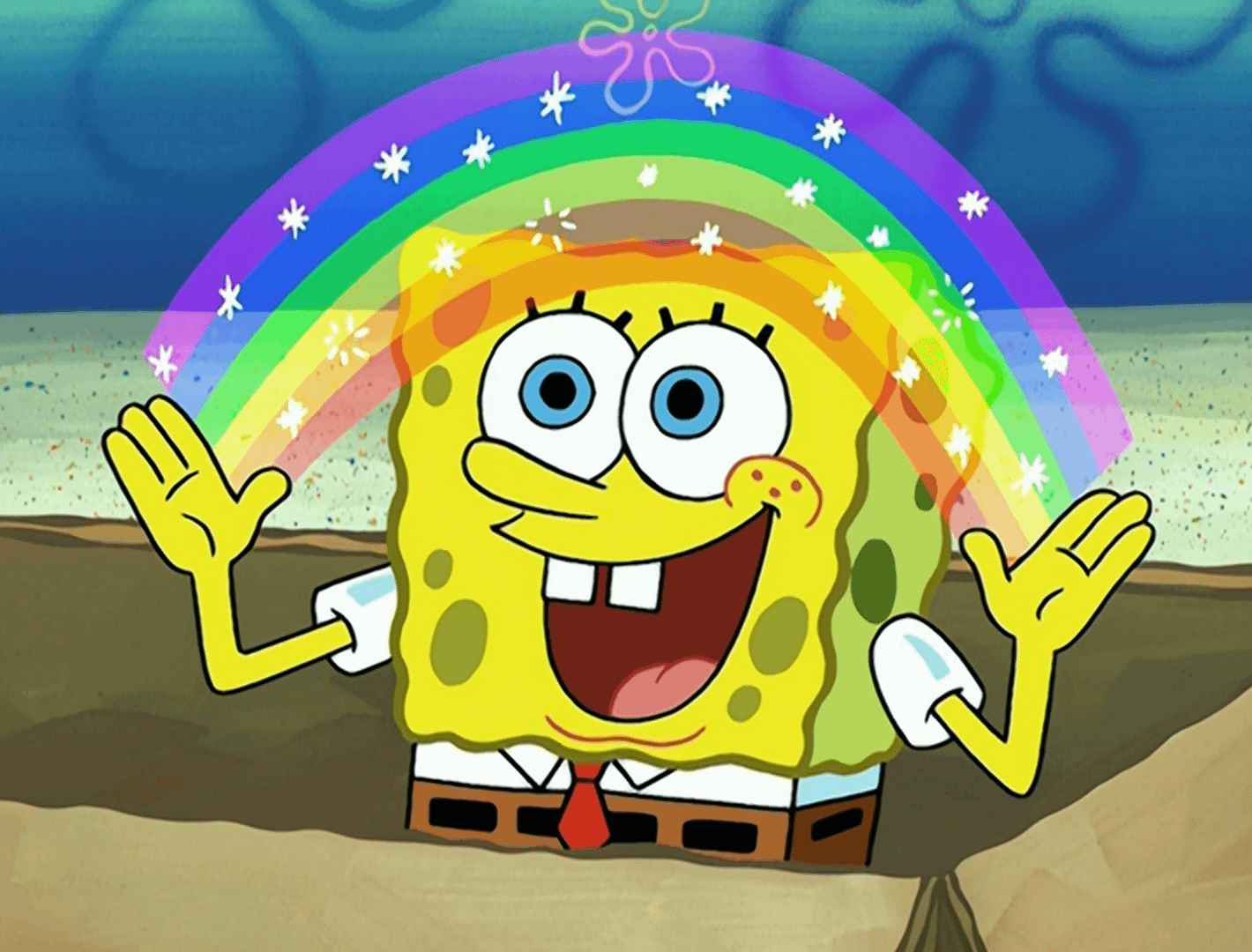 Fun fact: The colors on SpongeBob's "Imagination Rainbow" are actually  upside-down. : r/spongebob