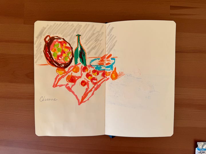 Sketchbook spreads, quick sketches