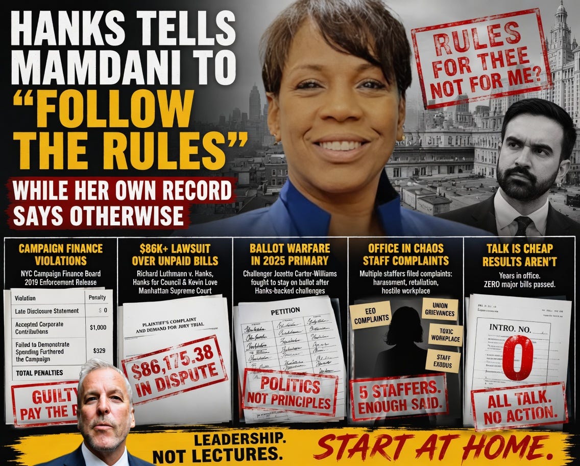 Start At Home Kamillah: NYC Council Whip Hanks blasts Mamdani over shelter rules—but her own record of violations raises serious questions. Start At Home Kamillah: NYC Council Whip Hanks blasts Mamdani over shelter rules—but her own record of violations raises serious questions.