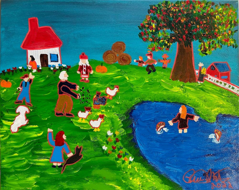 Little Red House, 2022, 16" x 20", Acrylic on Canvas Little Red House, 2022, 16" x 20", Acrylic on Canvas