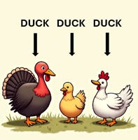 A group of birds with a duck and a duckling

AI-generated content may be incorrect.