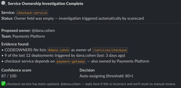 How to use AI to make sure every service always has an owner