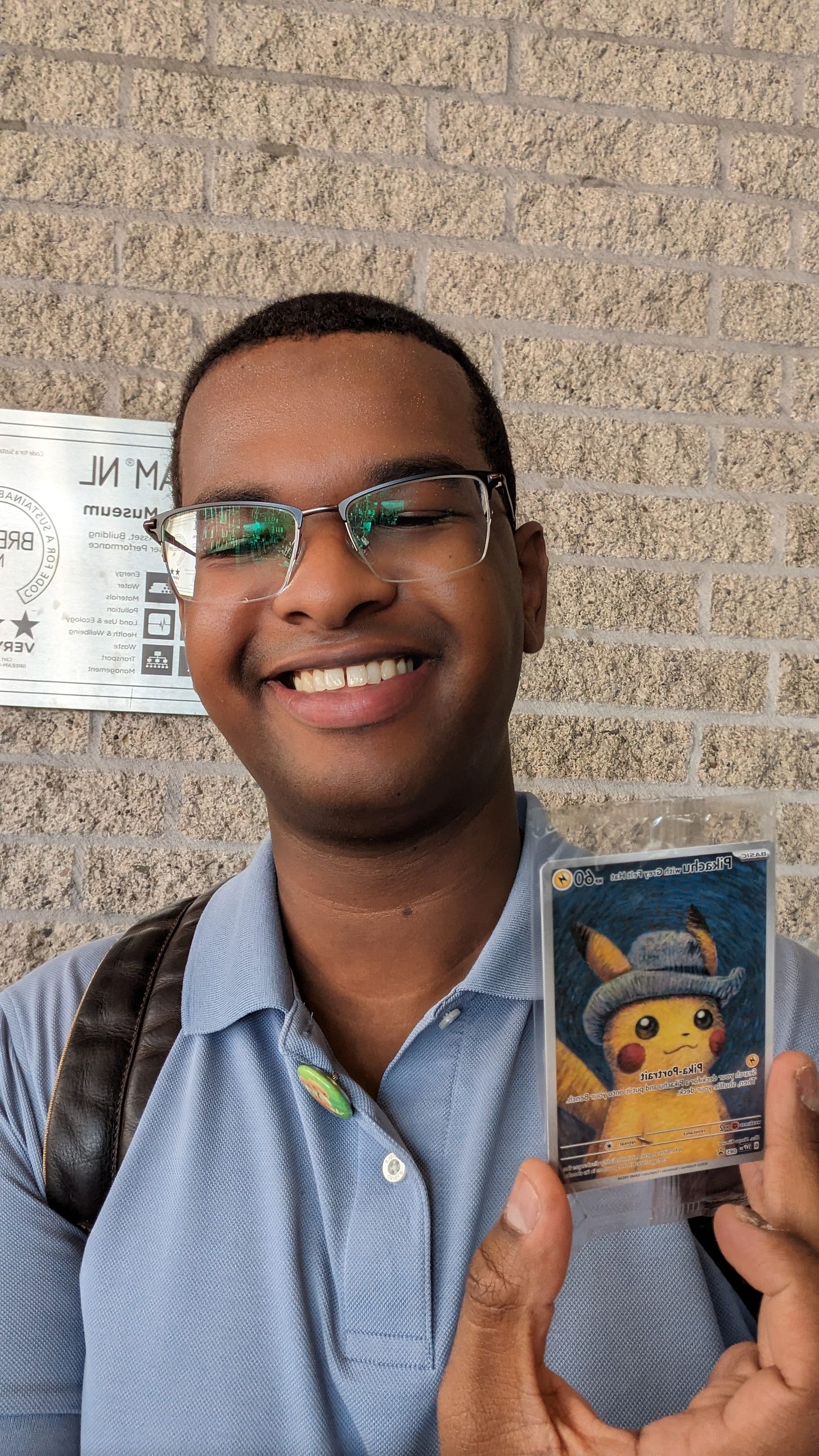 Zakariya’s Grey Felt Hat Pikachu, obtained from the Pokémon x Van Gogh event in September 2023