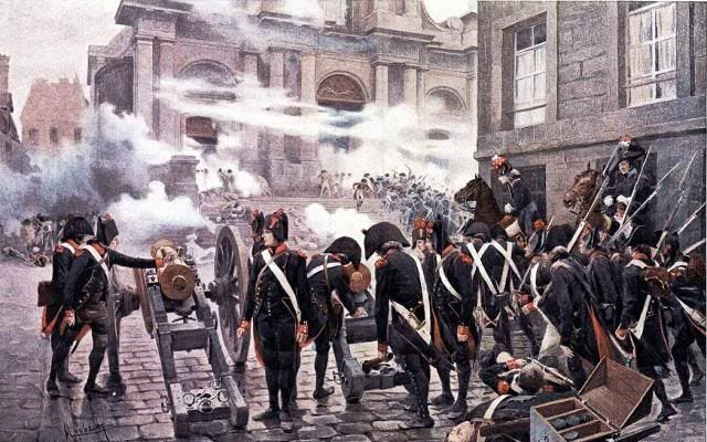 A Whiff of Grapeshot, by Alphonse Lalaux. 13 Vendémiaire Year 4 (5 October  1795 in the French Republican Calendar) i… | Napoleon, Napoleonic wars,  French revolution