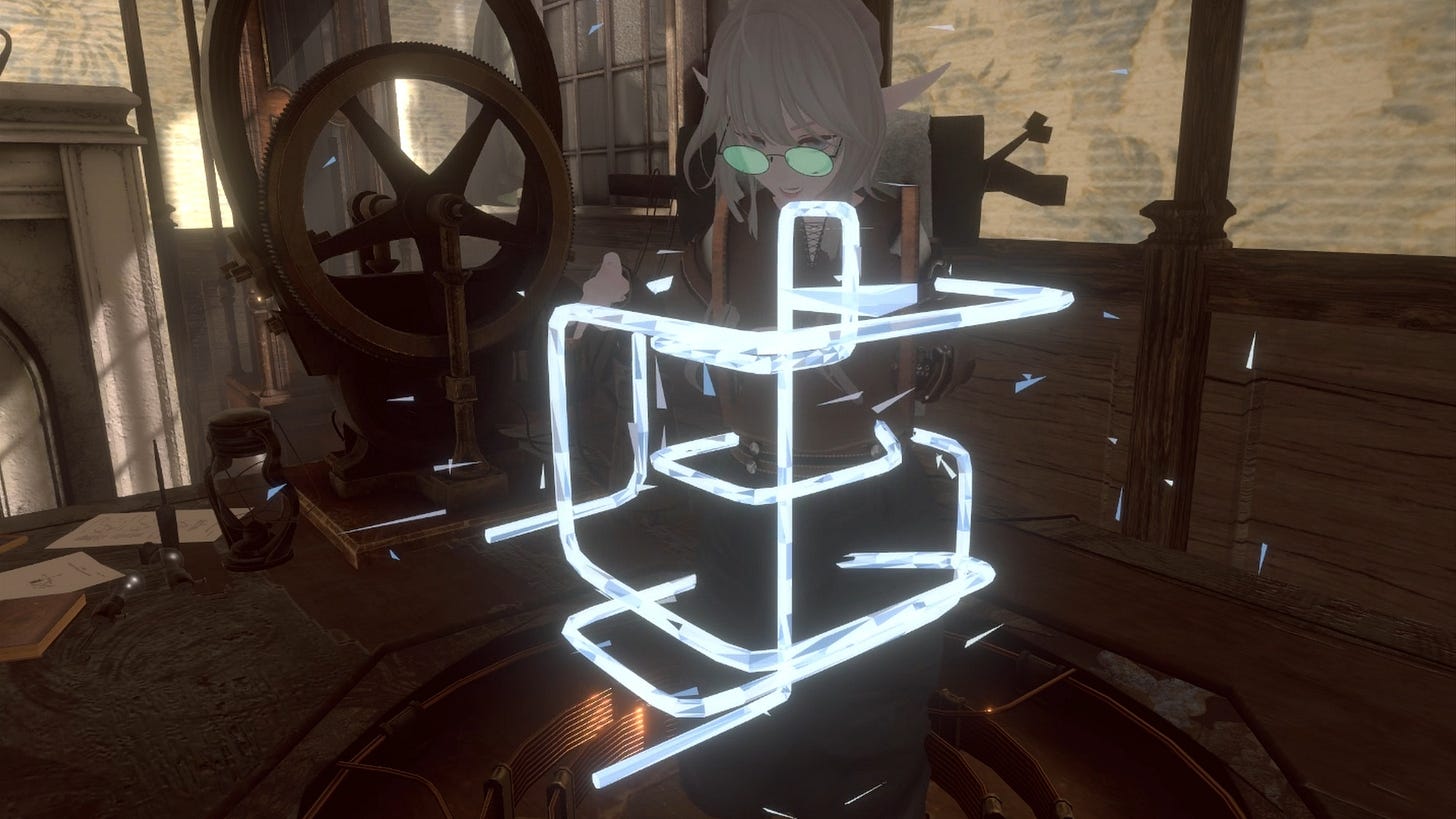 This is an image of FlowersRite as they solve a tricky puzzle that they made in one of the rooms of The Great Inventor Escape. This is an image of FlowersRite as they solve a tricky puzzle that they made in one of the rooms of The Great Inventor Escape.