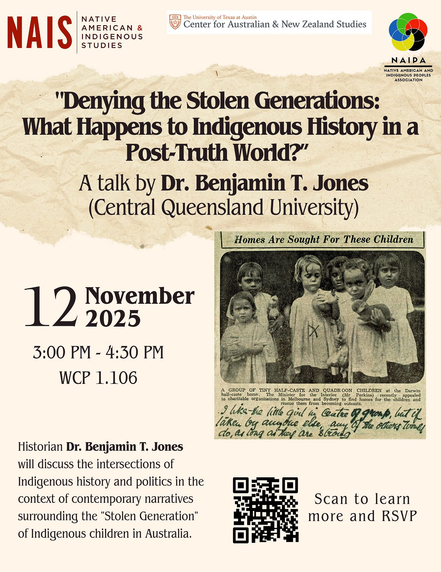 NAIS Talk:&nbsp;Denying the Stolen Generations: What Happens to Indigenous History in a Post-Truth World?