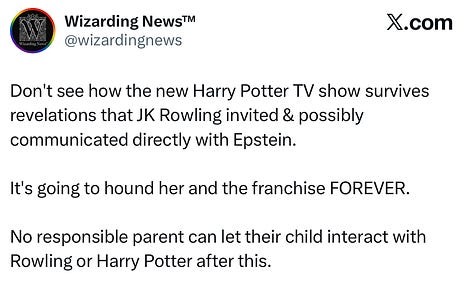 A selection of the various conspiracy theories concerning J.K. Rowling & Jeffrey Epstein