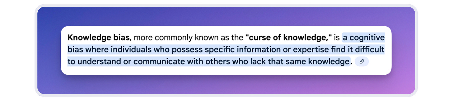 Definition of knowledge bias Definition of knowledge bias