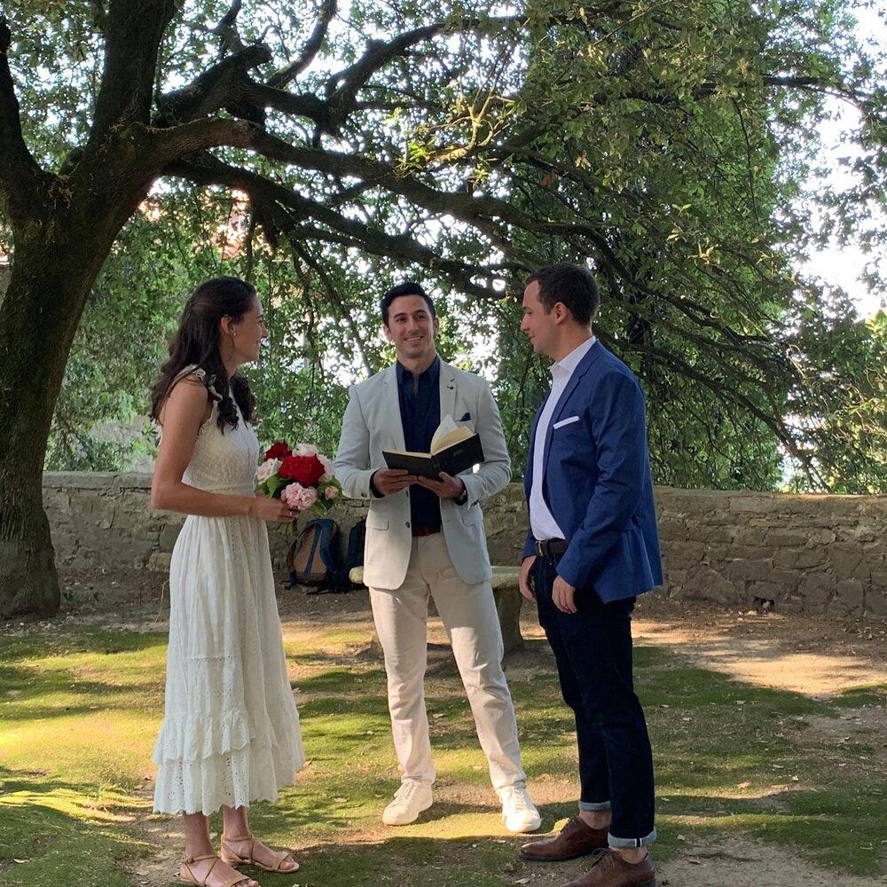 Officiating Eddie & Courtney’s wedding in Tuscany Officiating Eddie & Courtney’s wedding in Tuscany