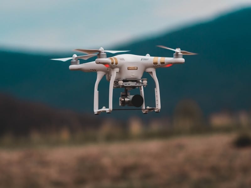 Drone flying