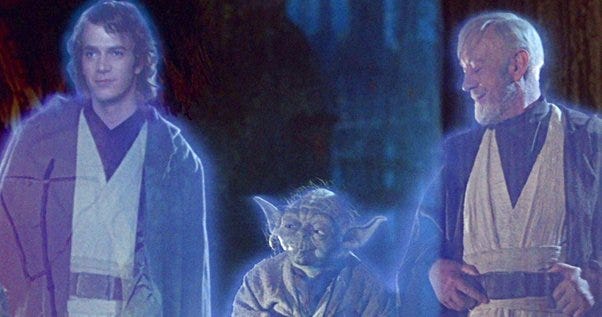 Why are the Force ghosts of Yoda and Obi-Wan so friendly towards the Force  ghost of Anakin Skywalker? - Quora