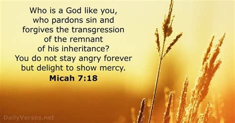 Micah 7:18 - Bible verse of the day - DailyVerses.net