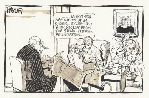 Everything appears to be in order - except for your receipt from the Bjelke- Petersen Foundation