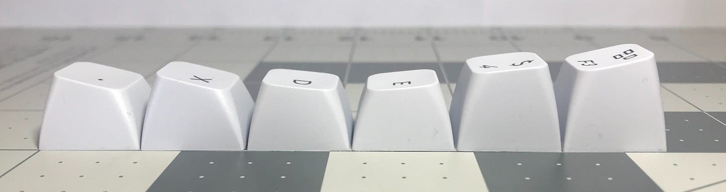 All the keycap profiles compared* - by Pacific Debates