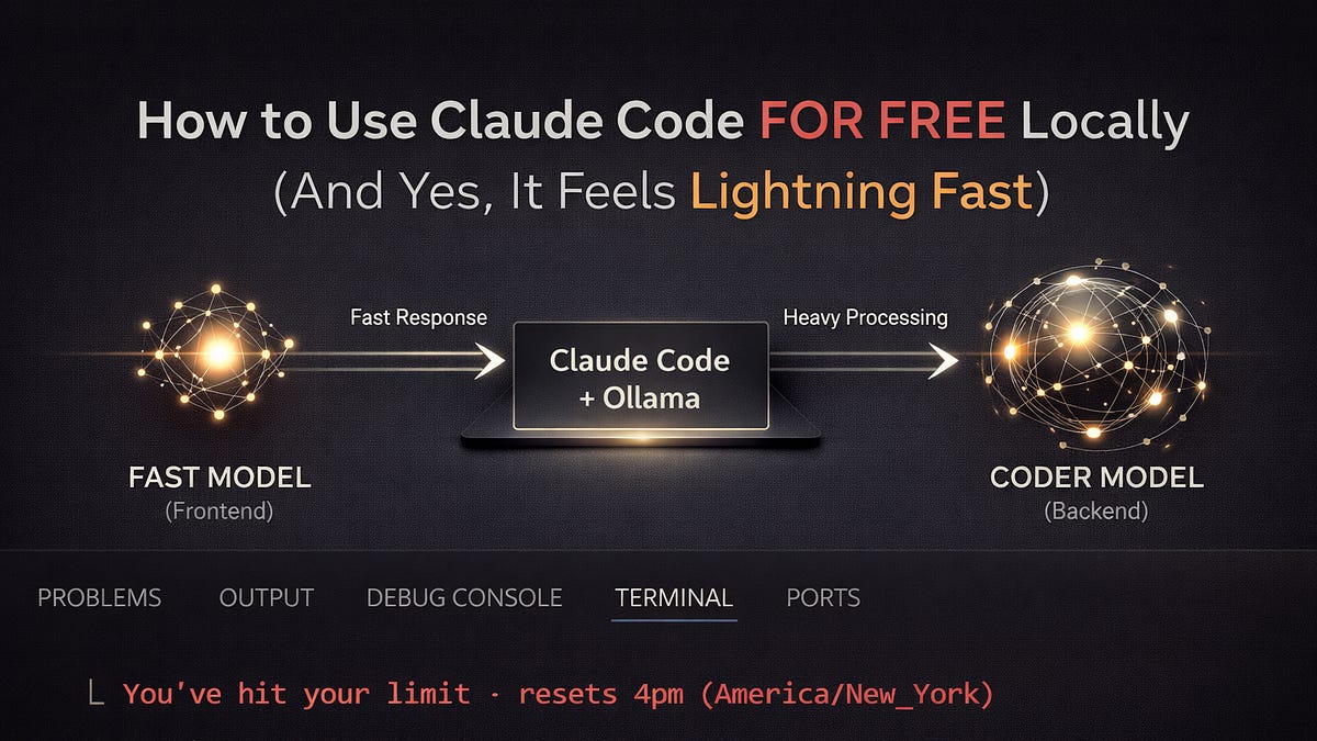 How to use Claude Code FOR FREE Locally - And yes it's LIGHTNING FAST ...