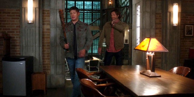 supernatural dean winchester with lucille bat supernatural dean winchester with lucille bat