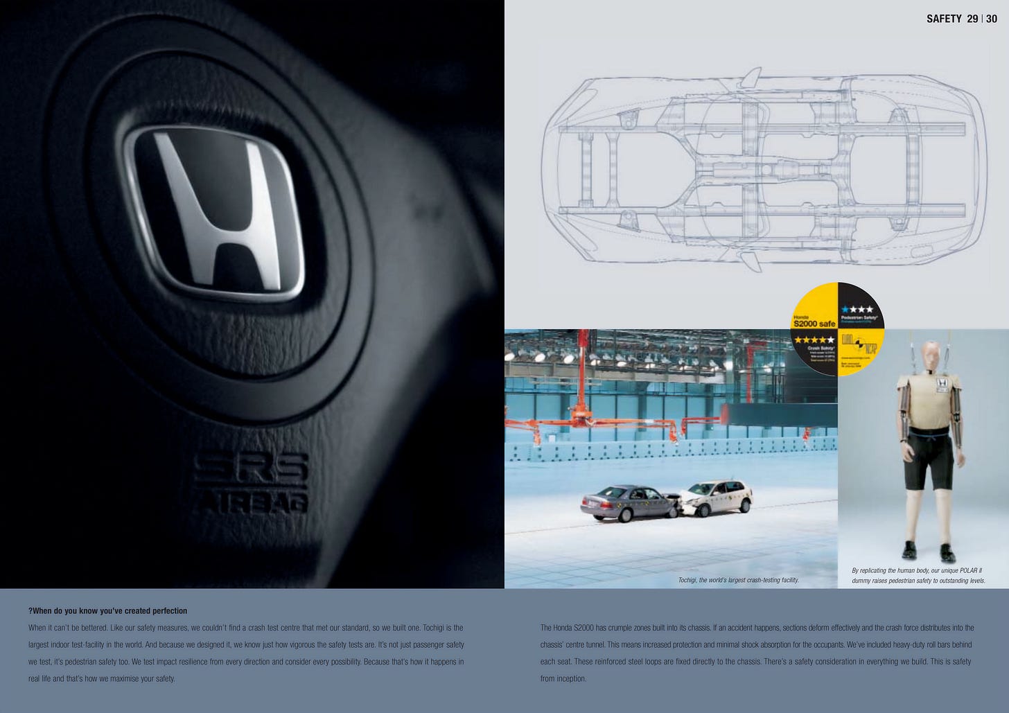 Honda S2000 2006 UK brochure safety