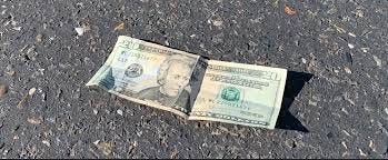 dropped $20 bill ...