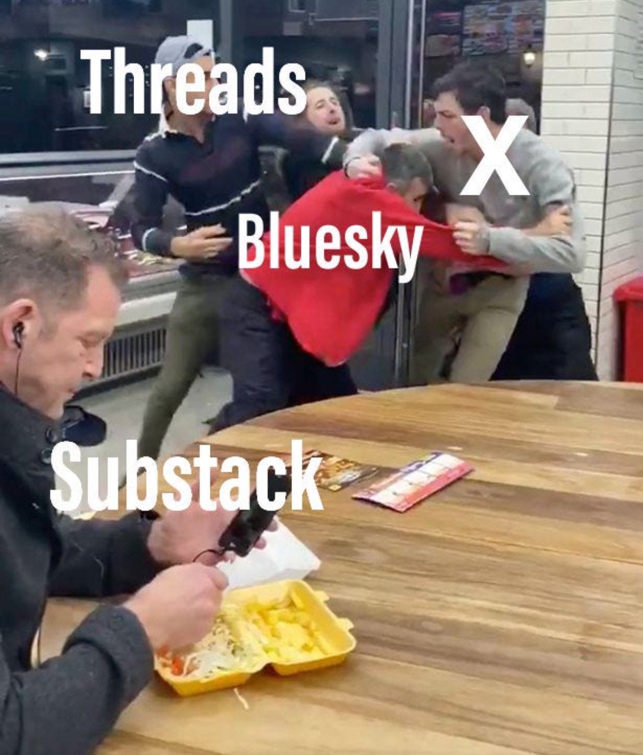 Photo meme about social media