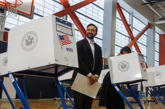 Candidate Zohran Mamdani voting in the New York mayoral election on Tuesday. Mamdani's manifesto is 'full of failed policies from every failed economy on the planet', writes News Letter columnist Phelim McAleer
