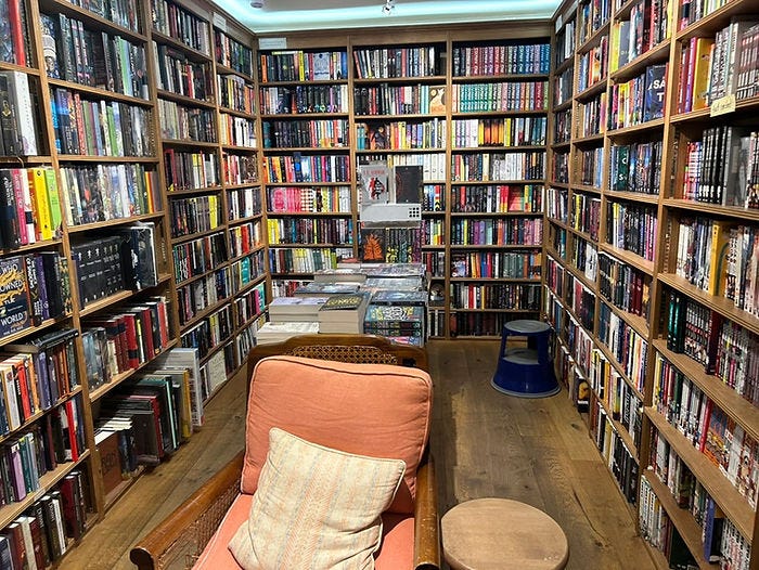 My favourite bookshop - Toppings in St Andrews - the Science Fiction section! My favourite bookshop - Toppings in St Andrews - the Science Fiction section!