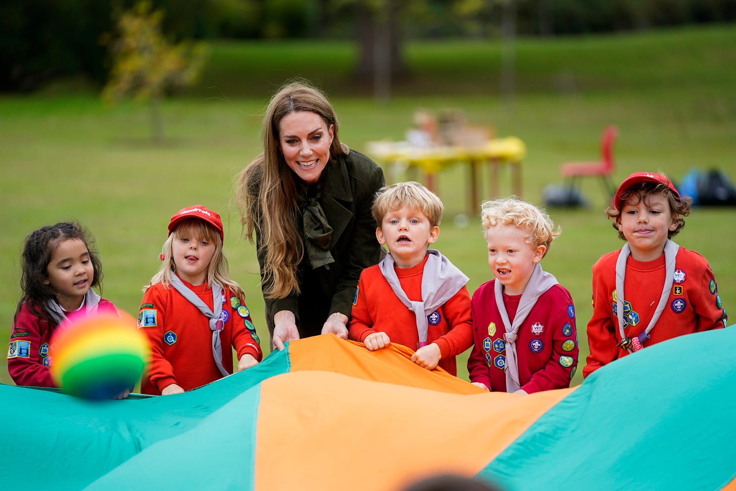 Princess Catherine playing with children